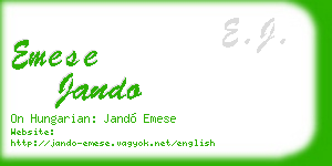 emese jando business card