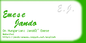 emese jando business card